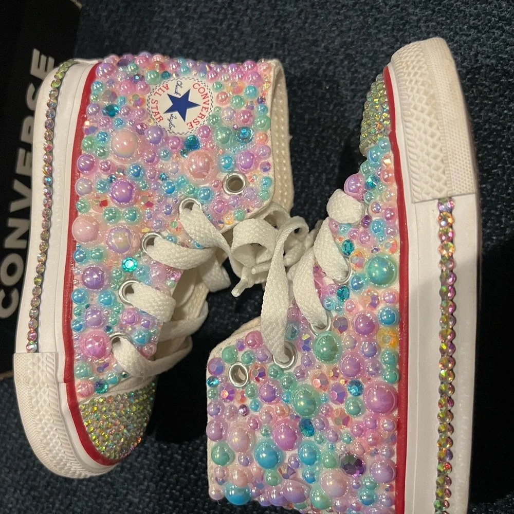 Converse Multicolor‎ Beaded High Tops